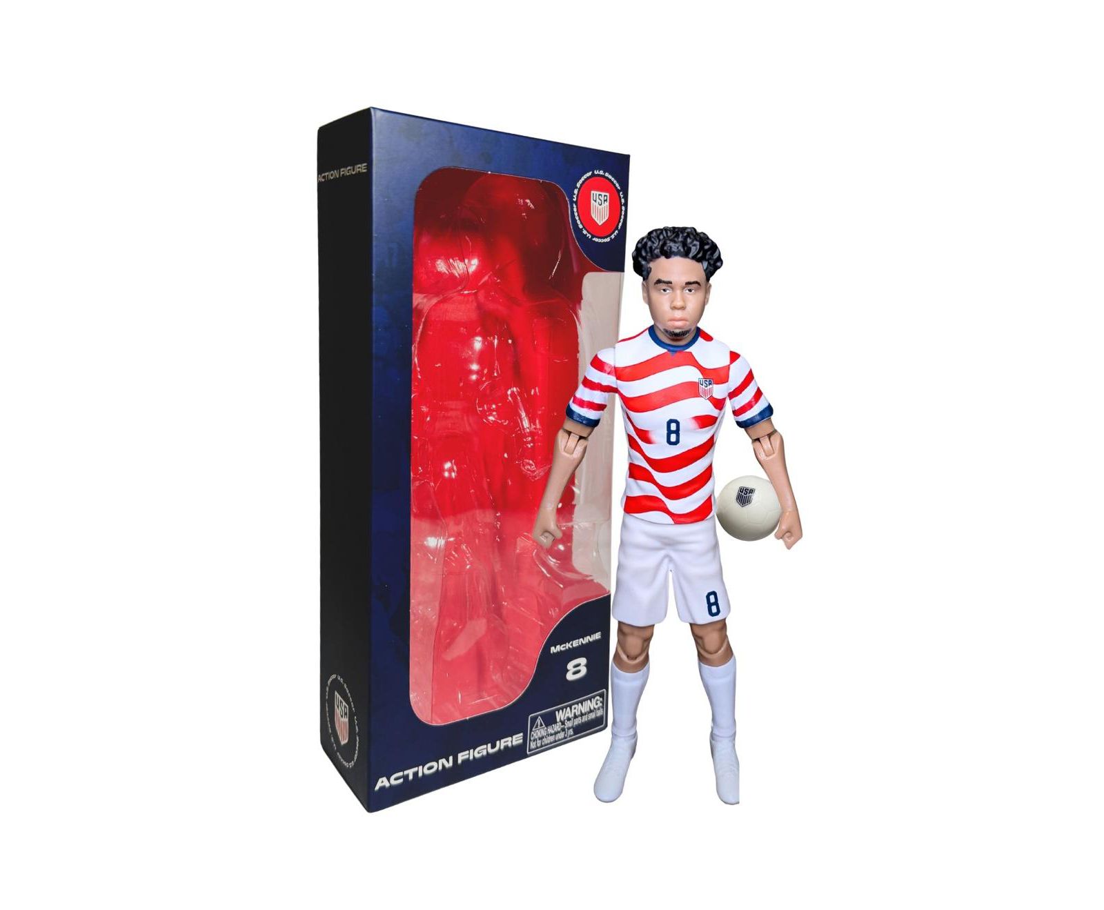 Banbo Toys Weston McKennie USMNT 8" Articulated Collectible Action Figure, Ages 14+