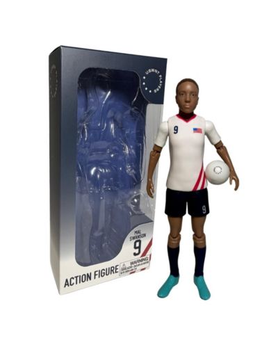 Banbo Toys Officially Licensed Mallory Swanson USWNT 10-Point Articulation 8" Action Figure, 2-Piece, 14 Years & Up