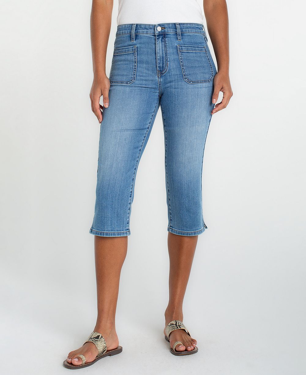 Liverpool Los Angeles Petite Mid-Rise Capri Jeans