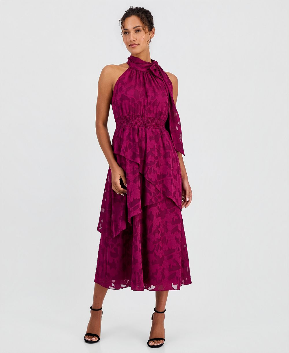 Anne Klein Женское миди платье Tiered