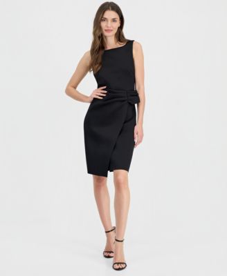 Женское платье Anne Klein Sleeveless Overlay Scuba Sheath