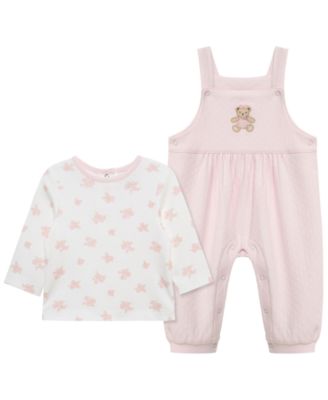 Детский комплект из футболки и комбинезона Little Me Baby Girls' Cotton Long-Sleeve T-Shirt and Overall, 2-Piece Set