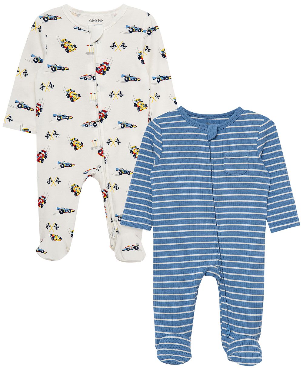 Детский комбинезон Little Me Baby Boys' Long-Sleeve Grand Prix, 2-Pack