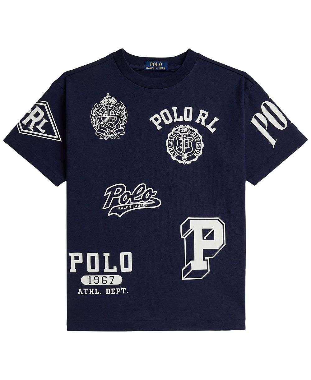 Polo Ralph Lauren Детский хлопковый футболк с принтом Big Fit 8-20