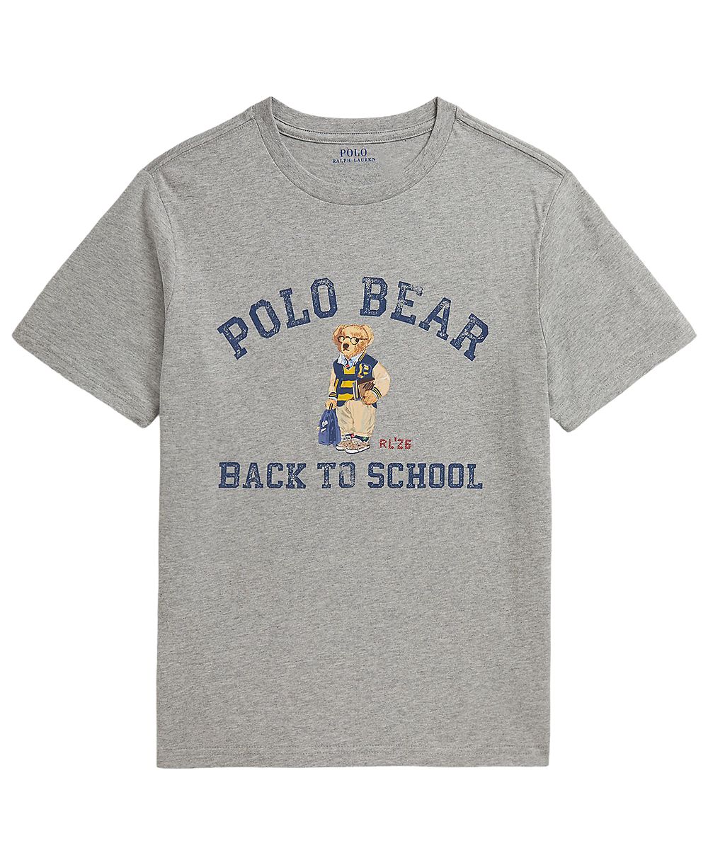 Детская футболка Polo Ralph Lauren с медведем из хлопка