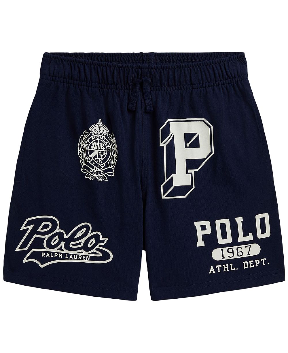 Детские шорты Polo Ralph Lauren из хлопкового джерси с принтом