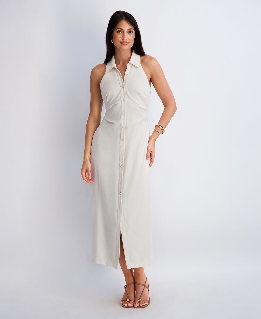 Kensie Women's Collared Sleeveless Woven Dress