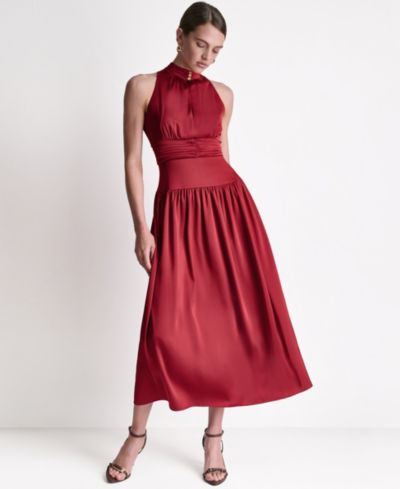 BCBG Women's Mock Neck Maxi Dress