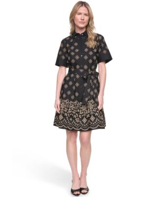 Jessica Howard Women's Cotton Poplin Shirt-Dress