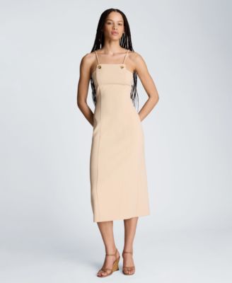 Женское платье midi Kenneth Cole с квадратным вырезом и люверсами