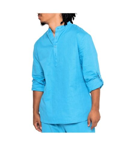 Мужская рубашка Dai Moda Barry Linen с воротником Nehru