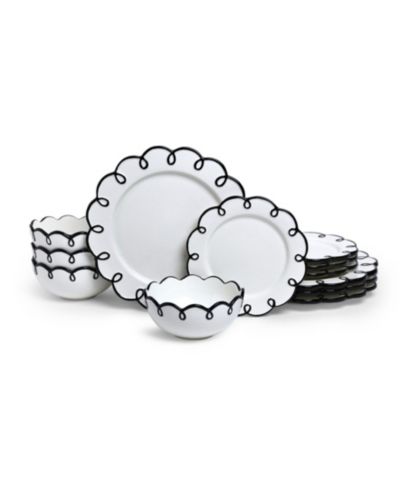 Sango Splash of Cheers 12-Piece Dinnerware Set, Service For 4