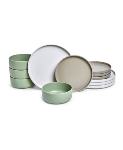 Sango Rollo Alta 12-Piece Dinnerware Set, Service For 4
