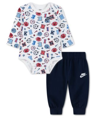 Nike Baby Boys' Allover Print Bodysuit and Pants, 2-Piece Set
