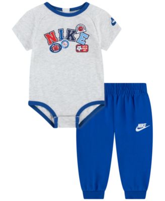 Nike Детский комплект из боди и брюк с коротким рукавом для мальчиков, 2 части