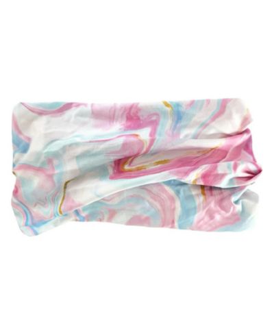 Headbands of Hope Women's Limited Edition Luxe Tube Turban - Cotton Candy Skies Marble