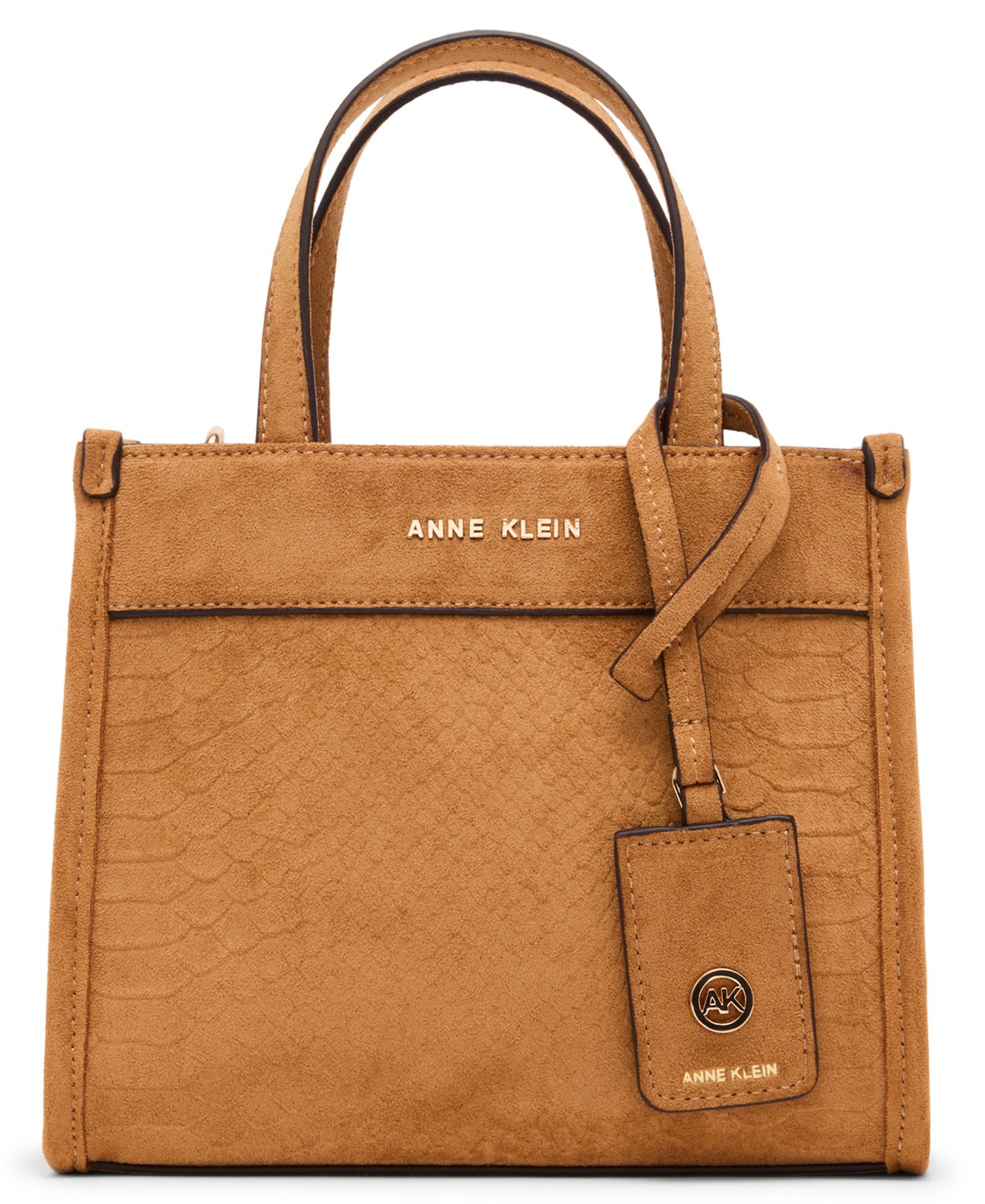Anne Klein Textured Faux Suede Mini Tote Handbag