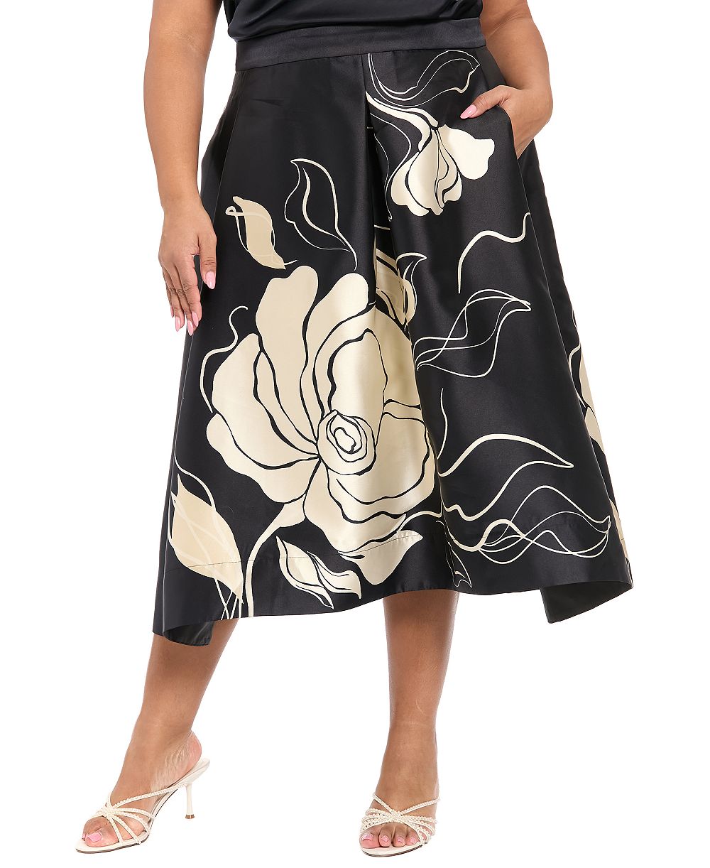 Юбка миди Muse Plus Pleated High-Low