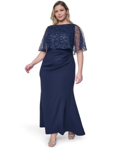 Jessica Howard Платье с кейплет-воротником Plus Size