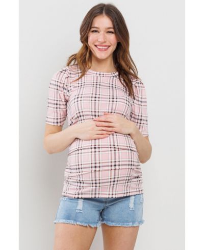 Blush plaid