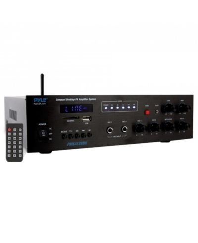 Bluetooth усилитель Pyle 500W PA Public Address Amplifier Receiver - Compact Desktop Audio System