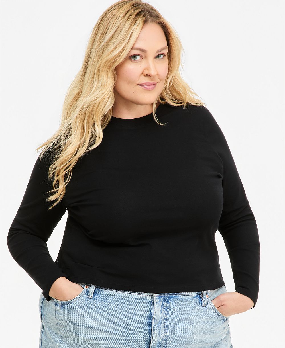 Женский топ On 34th Plus Size Meet & Greet с длинными рукавами