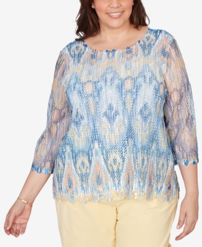 Женский топ Alfred Dunner Plus Size Out of the Blue