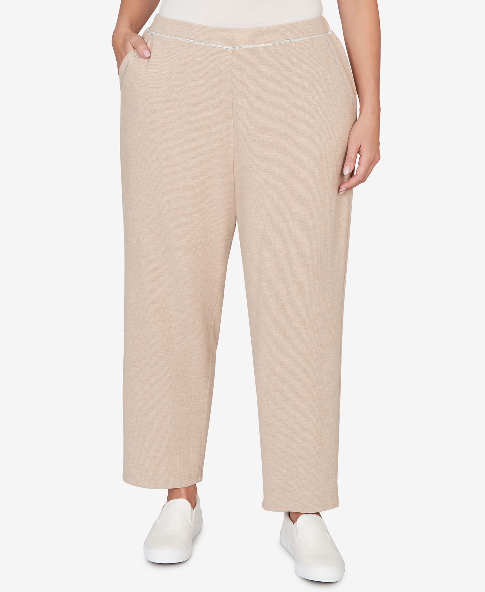 Alfred Dunner брюки Plus Size Comfort & Joy с наклонными карманами, укороченные