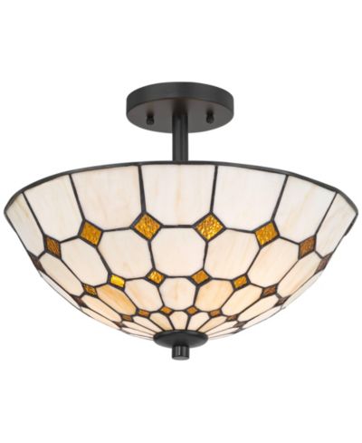Robert Louis Tiffany Audrey потолочный светильник из цветного стекла 2-Light