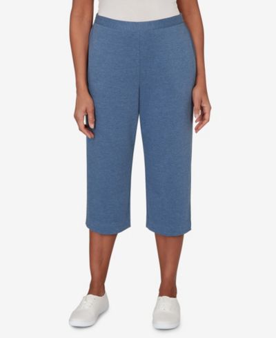 Alfred Dunner Women's Classic Everyday French Terry Flat Front Capri Pants