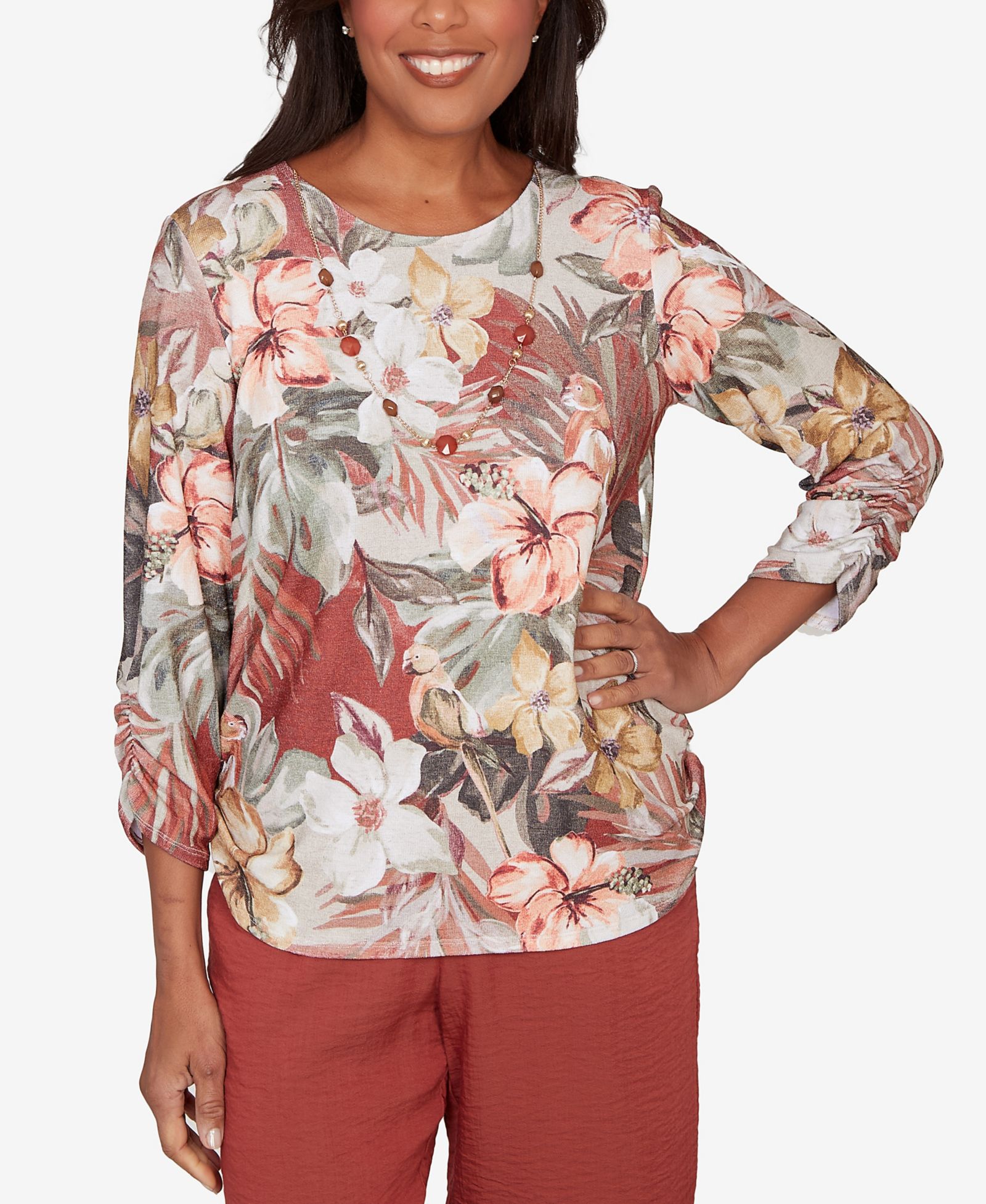 Женская блузка Alfred Dunner Spice Market Dramatic Floral