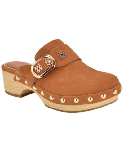 Женские сандалии GUESS Women's Grisee Platform Wood Bottom Heeled Clogs
