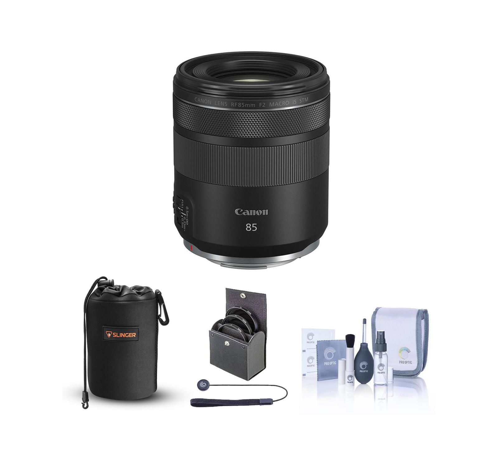 Canon RF 85mm f/2 Macro IS STM объектив с набором аксессуаров