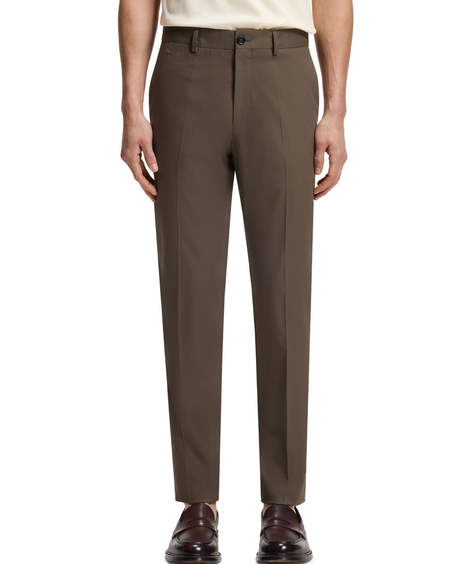Мужские брюки Hugo Boss Stretch Cotton-Silk Slim-Fit