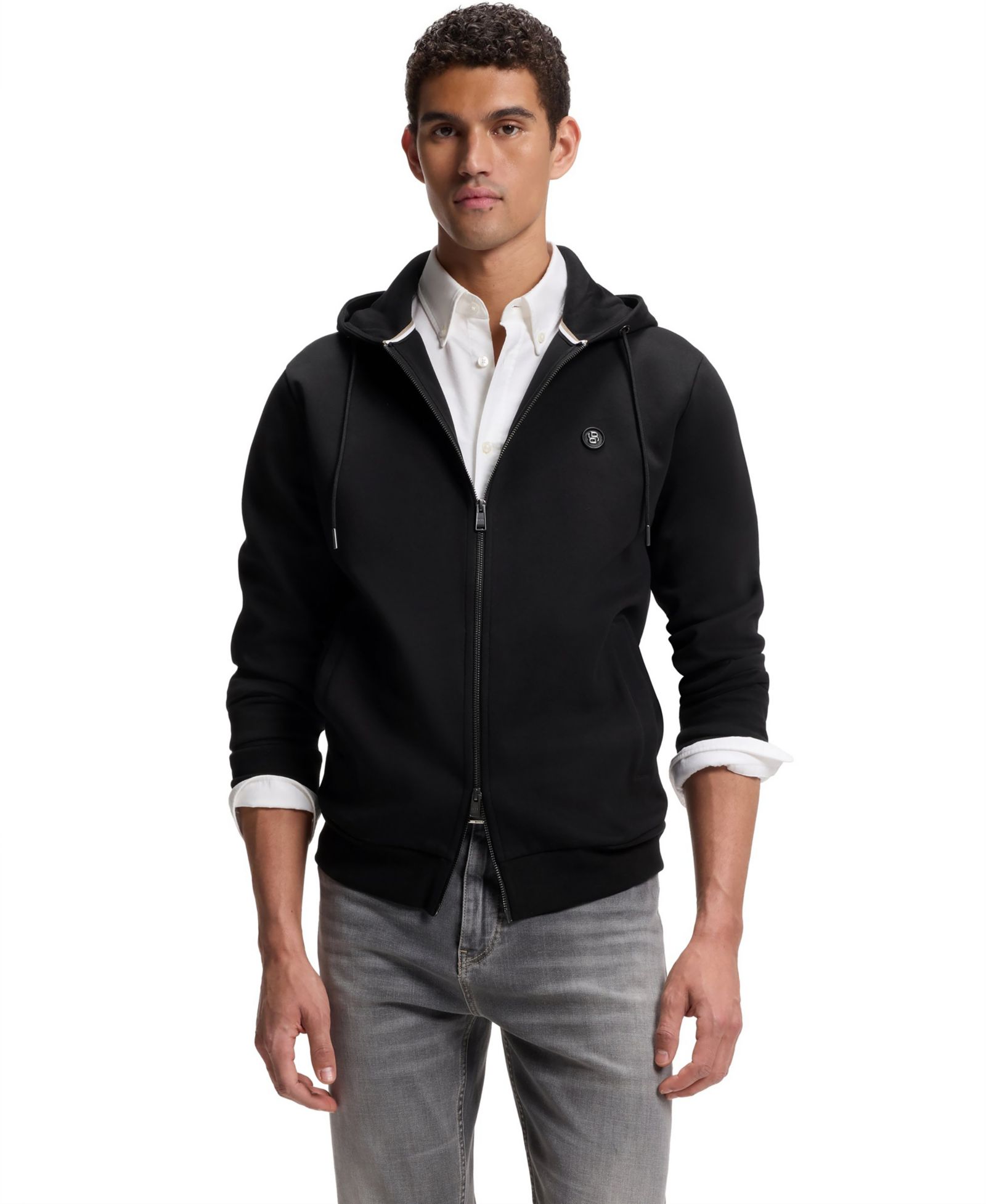 BOSS by Hugo Boss Men's Cotton-Blend Zip-Up Regular-Fit Hoodie