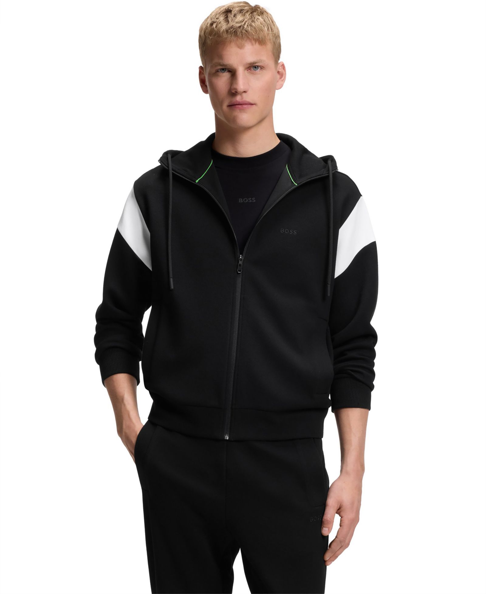 BOSS by Hugo Boss Men's Spacer Piqué Regular-Fit Zip-Up Sweatshirt