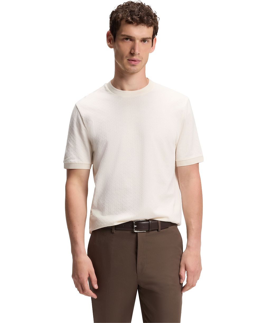 BOSS by Hugo Boss Men's Cotton-Silk Jacquard Regular-Fit T-Shirt