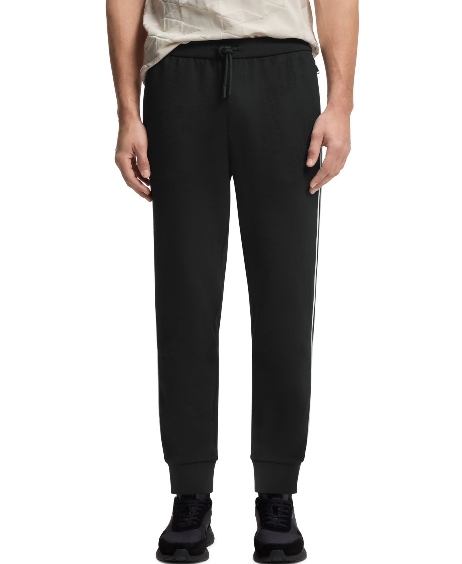 BOSS by Hugo Boss Men's Triangle-Jacquard Tracksuit Bottoms Pants