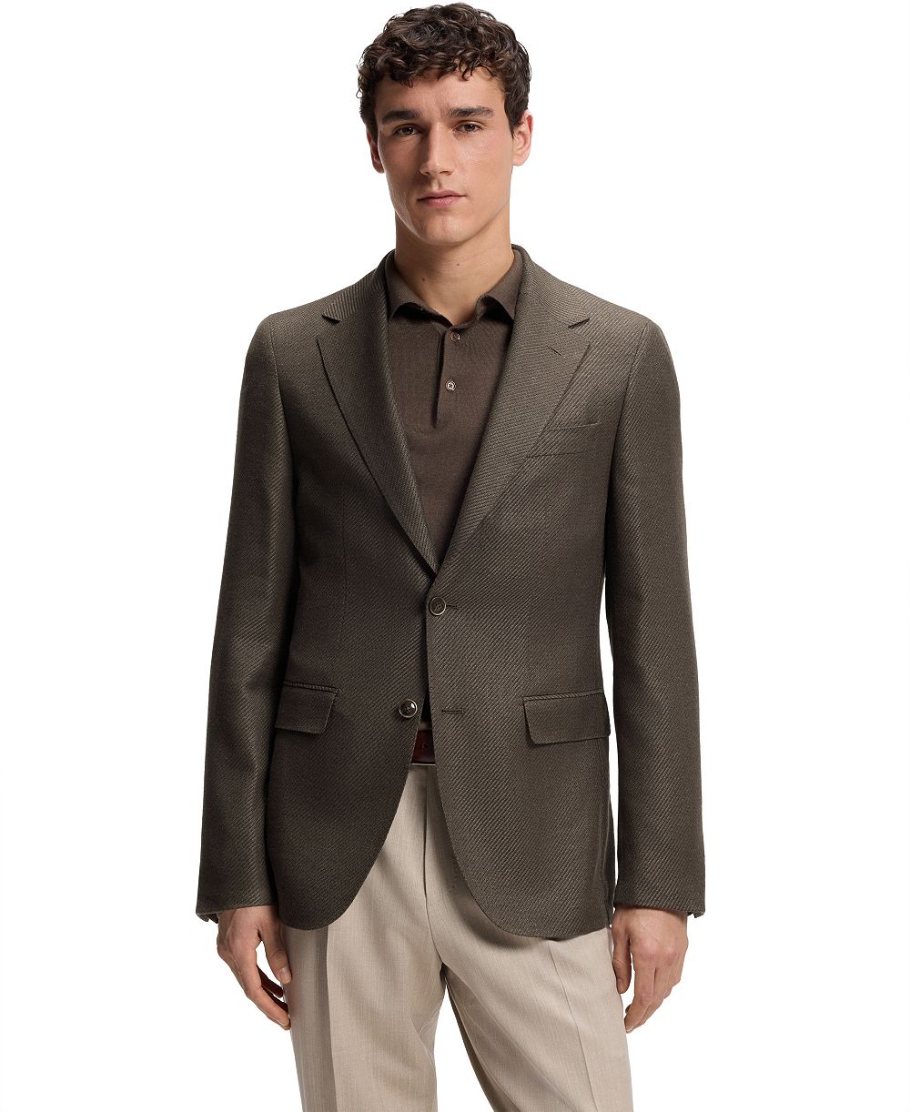 Мужской блейзер BOSS by Hugo Boss Wool-Linen Regular-Fit