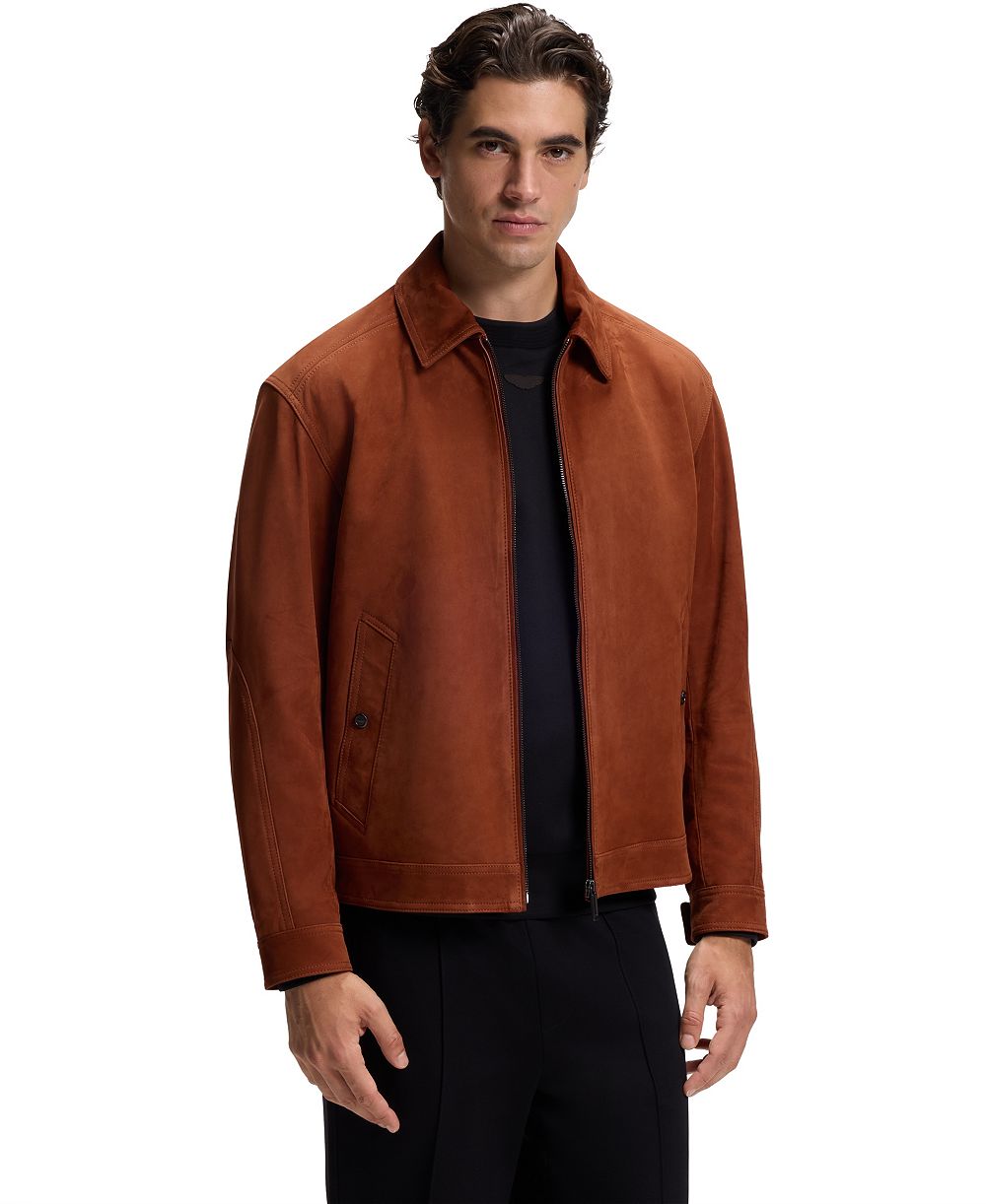 BOSS by Hugo Boss x Aston Martin Men's Suede Regular-Fit Jacket