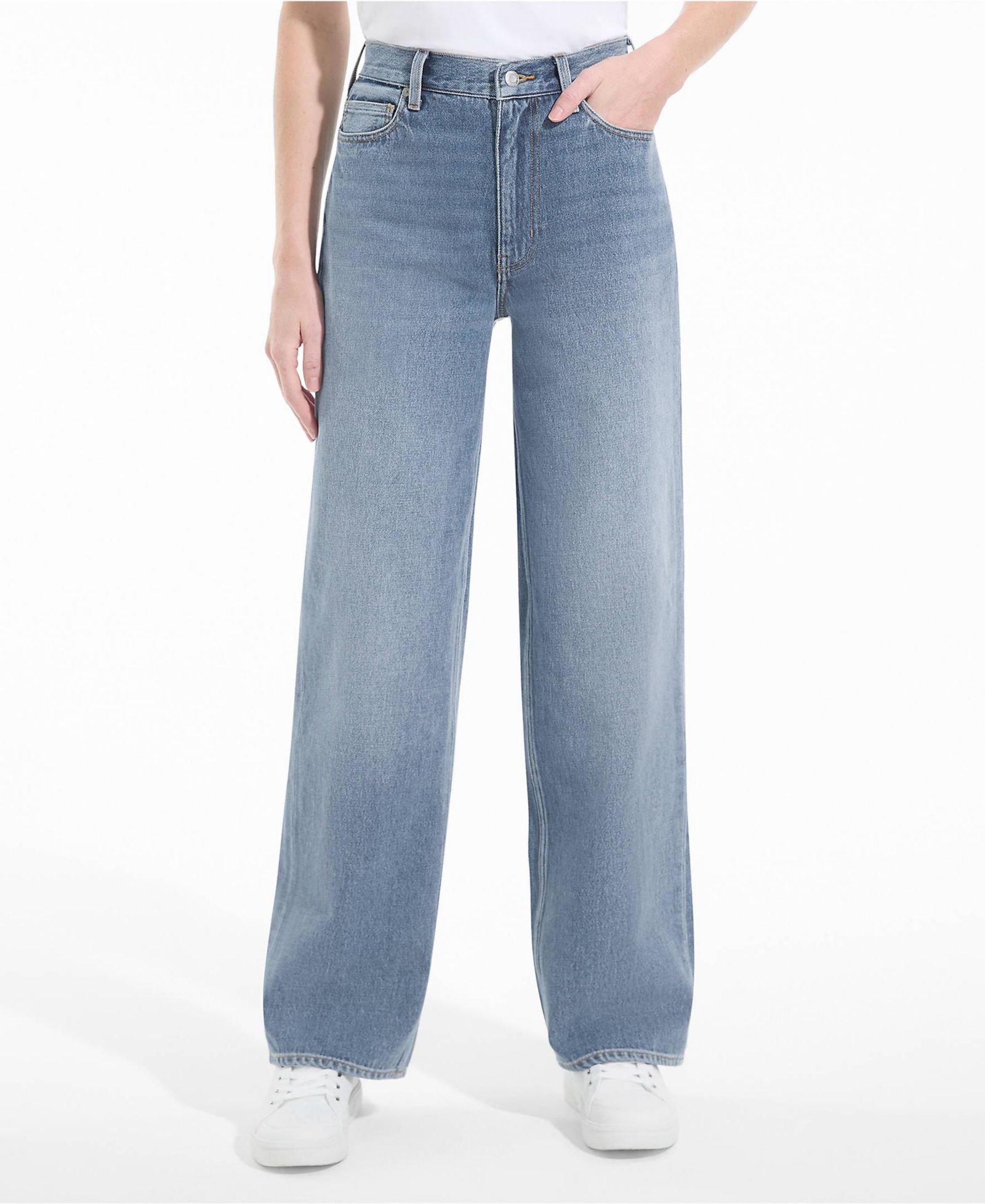 Женские джинсы Lands' End Rigid Denim Mid Rise Baggy