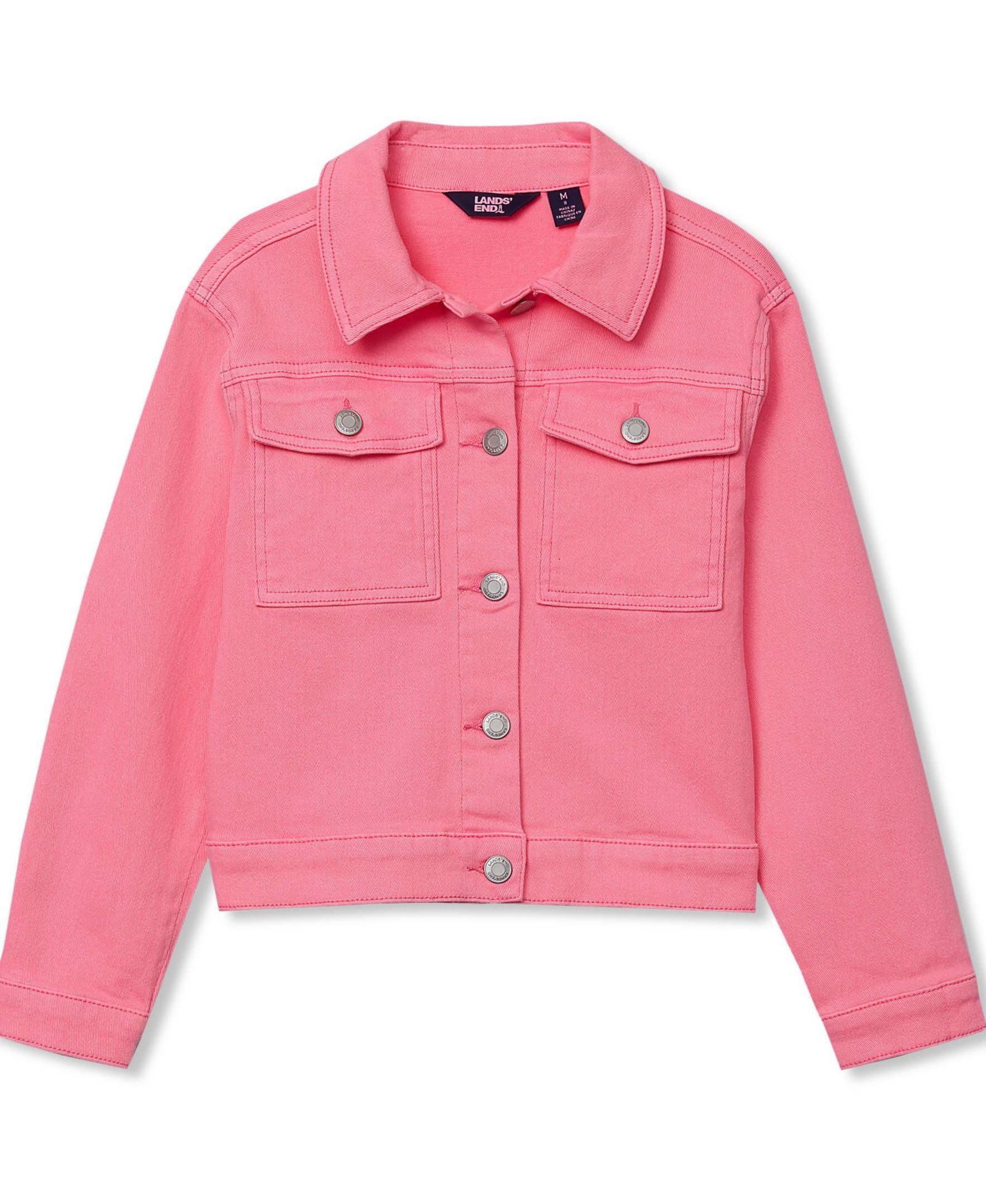 Lands' End Girls Boxy Denim Jacket