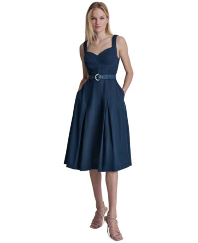 Женское миди-платье DKNY Seated Bodice Sweetheart Neck