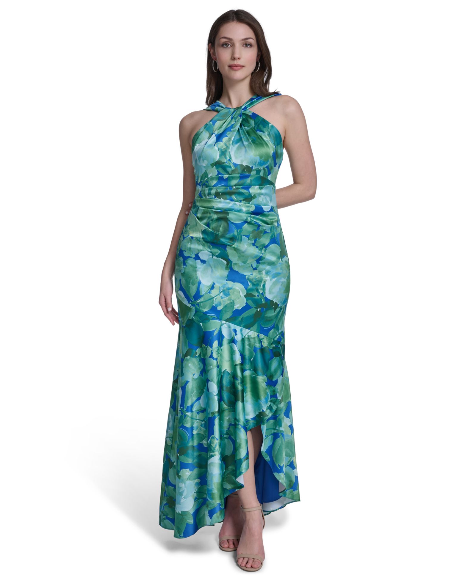 Вечернее платье Eliza J Women's Printed Twist Halter Neck