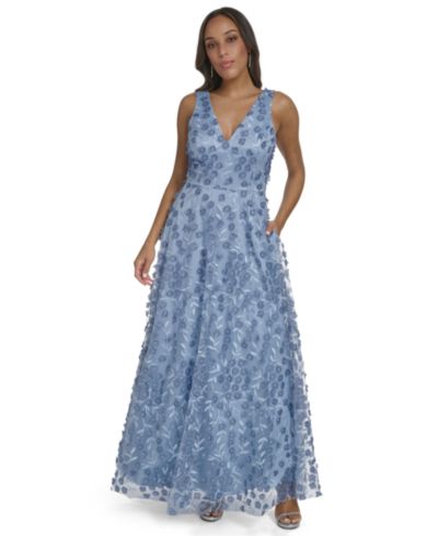Женское вечернее платье Eliza J V-Neck Sleeveless Ball Gown