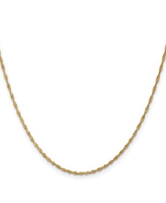 Curata Jewelry колье Singapore из цельного 18k желтого золота с алмазной огранкой, итальянское