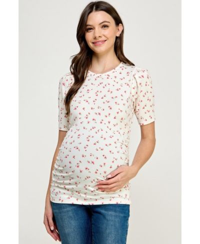Женский укороченный топ Hello Miz Maternity Floral Ribbed