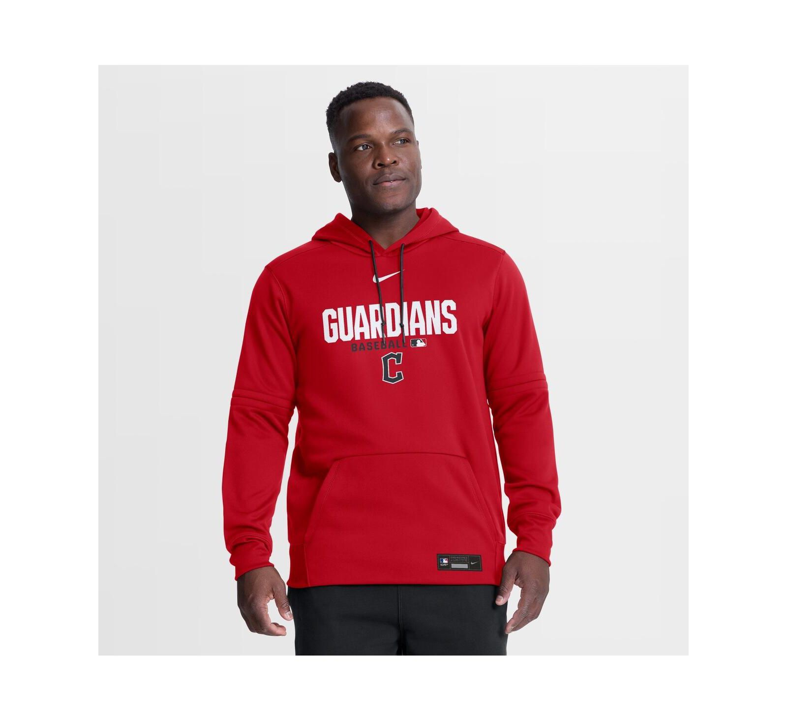 Nike Men's Red Cleveland Guardians Authentic Collection Therma-FIT Hoodie