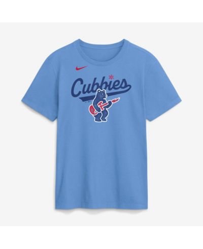 Nike Men's Light Blue Chicago Cubs Electric Bear T-Shirt