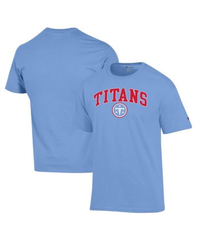 Мужская футболка Champion Tennessee Titans Arch Over Logo светло-голубого цвета